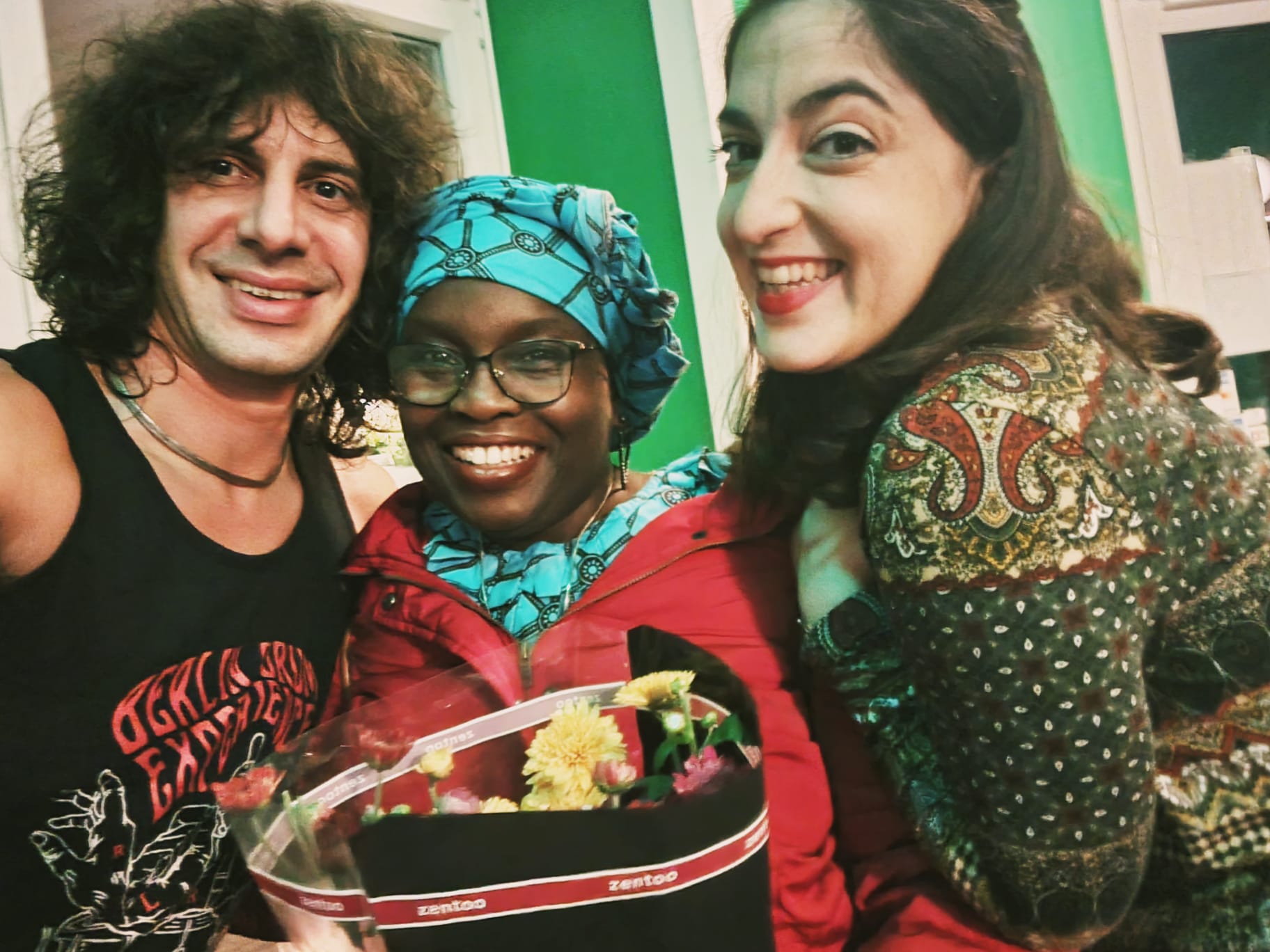 Three members of the BDE and MAD community together