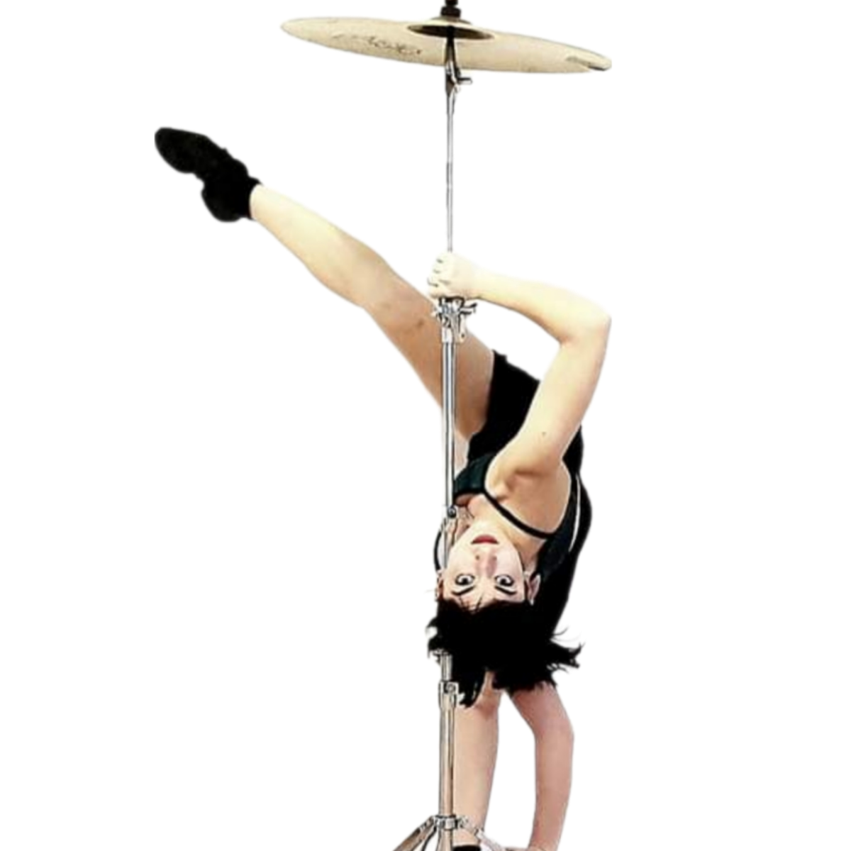 Giulia Mandelli in the original inverted dance and cymbal artwork