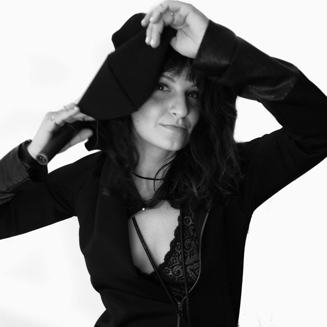 Black-and-white portrait of Silvia Dallera